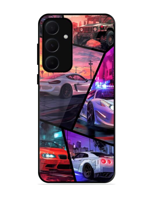 Ride In Pixels Glossy Metal Phone Cover for Samsung Galaxy A35 (5G) Zapvi