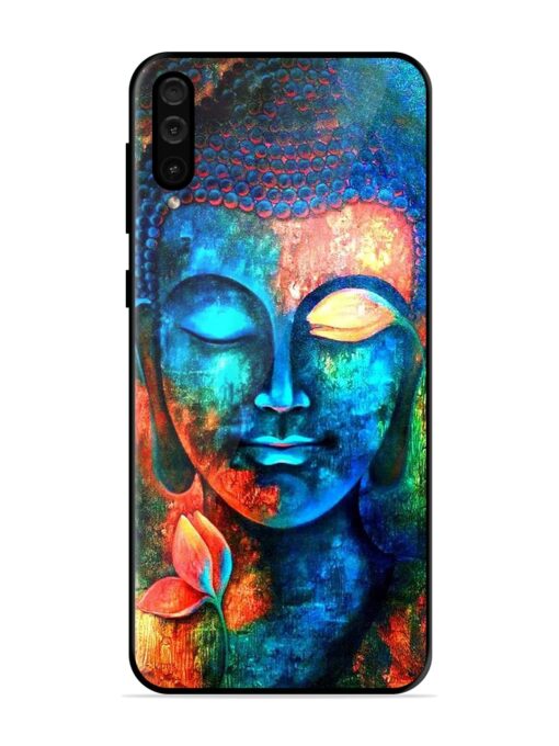 Buddha Painting Glossy Metal Phone Cover for Samsung Galaxy A50 Zapvi