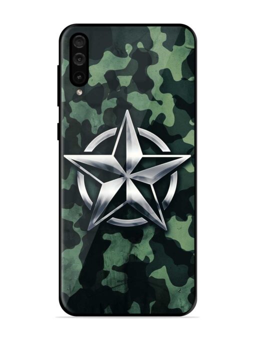 Indian Army Star Design Glossy Metal Phone Cover for Samsung Galaxy A50