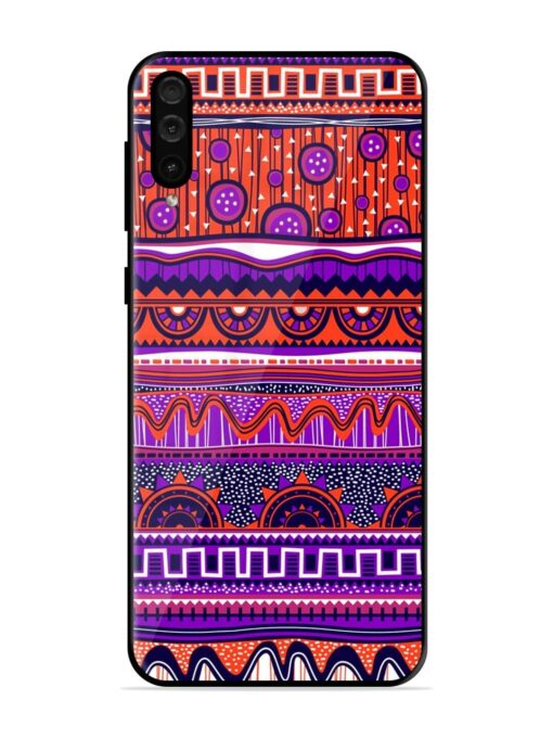 Ethnic Seamless Pattern Glossy Metal TPU Phone Cover for Samsung Galaxy A50 Zapvi