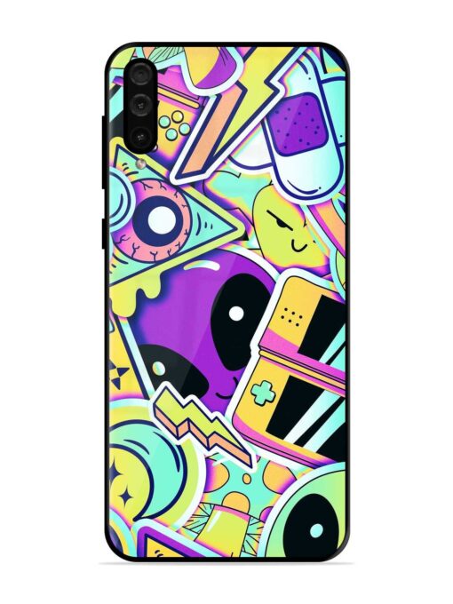 Scratch Art Glossy Metal Phone Cover for Samsung Galaxy A50