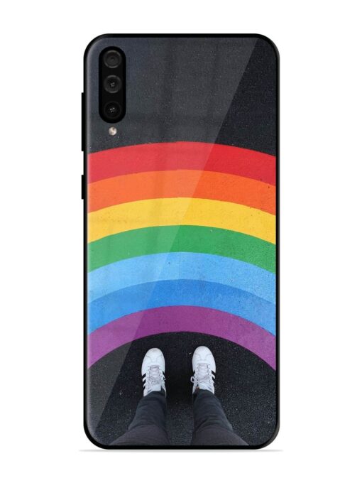 Legs Rainbow Glossy Metal TPU Phone Cover for Samsung Galaxy A50