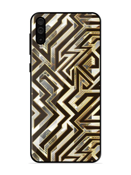 Technology Geometric Seamless Glossy Metal Phone Cover for Samsung Galaxy A50