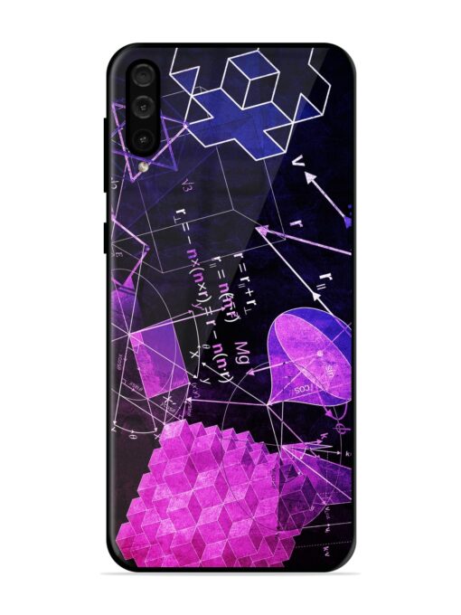 Math Physics Formula Art Glossy Metal Phone Cover for Samsung Galaxy A50