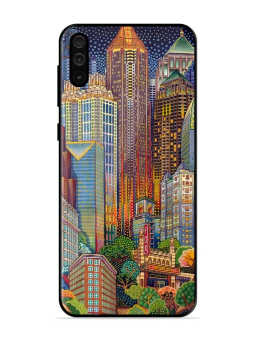 Cityscapes Art Glossy Metal Phone Cover for Samsung Galaxy A50 Zapvi