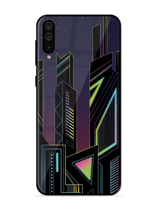 Neon Dreamscape Glossy Metal Phone Cover for Samsung Galaxy A50