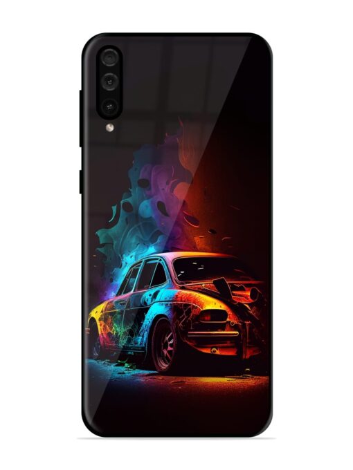 High Classic Car Art Glossy Metal Phone Cover for Samsung Galaxy A50 Zapvi