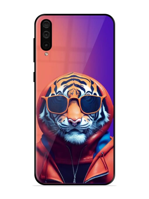 Tiger Animation Glossy Metal Phone Cover for Samsung Galaxy A50