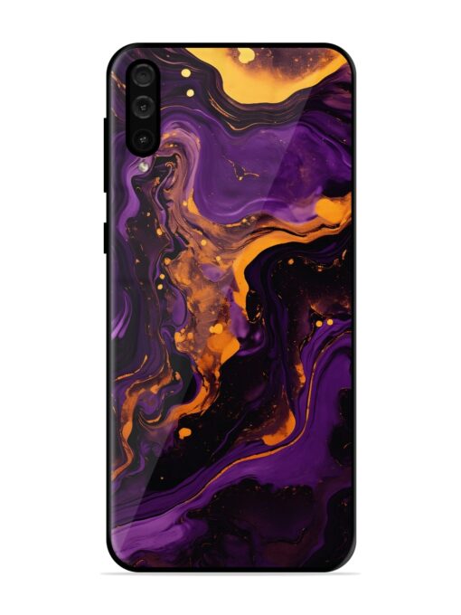 Painting Of A Purple Glossy Metal Phone Cover for Samsung Galaxy A50 Zapvi