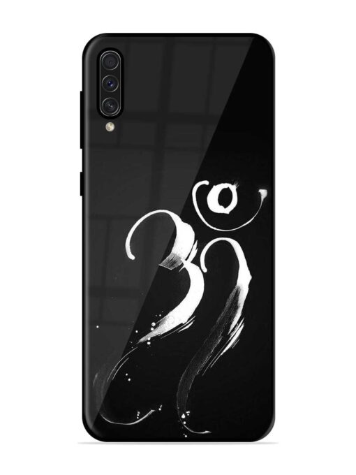 Om Logo Glossy Metal Phone Cover for Samsung Galaxy A50S Zapvi