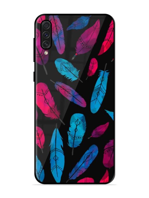 Feather Art Glossy Metal Phone Cover for Samsung Galaxy A50S Zapvi