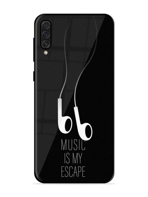 Music Is My Escape Glossy Metal Phone Cover for Samsung Galaxy A50S Zapvi