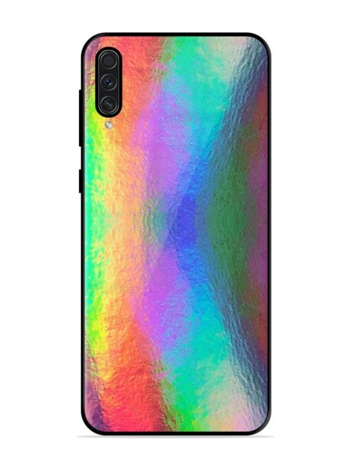 Colorful Holographic Background Glossy Metal TPU Phone Cover for Samsung Galaxy A50S Zapvi