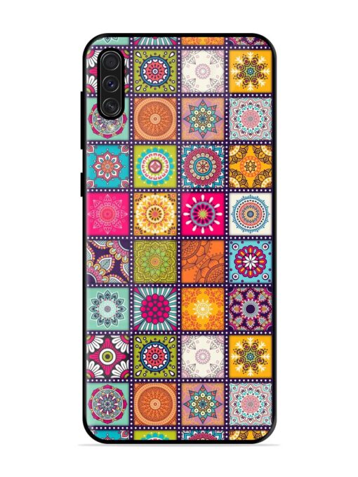 Seamless Pattern Vintage Glossy Metal Phone Cover for Samsung Galaxy A50S Zapvi