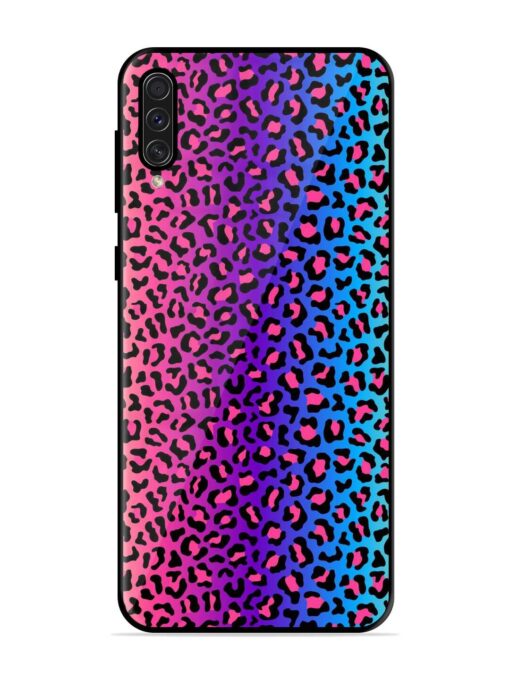 Colorful Leopard Seamless Glossy Metal Phone Cover for Samsung Galaxy A50S Zapvi