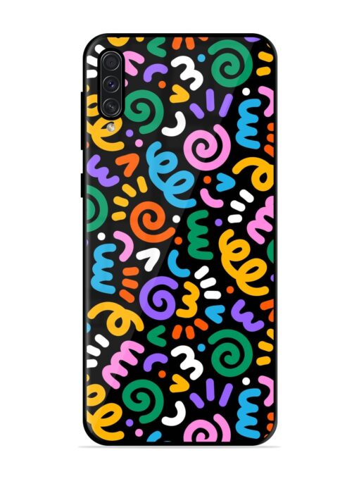 Colorful Seamless Vector Glossy Metal Phone Cover for Samsung Galaxy A50S Zapvi