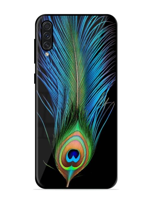 Peacock Feather Glossy Metal TPU Phone Cover for Samsung Galaxy A50S Zapvi