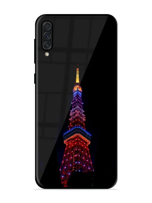 Eiffel Tower Night View Glossy Metal Phone Cover for Samsung Galaxy A50S Zapvi