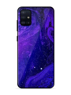 Galaxy Acrylic Abstract Art Glossy Metal Phone Cover for Samsung Galaxy A51