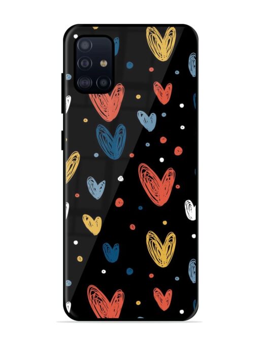 Happy Valentines Day Glossy Metal TPU Phone Cover for Samsung Galaxy A51 Zapvi