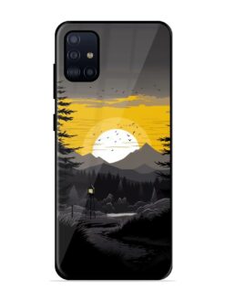 Sunset Vector Glossy Metal Phone Cover for Samsung Galaxy A51
