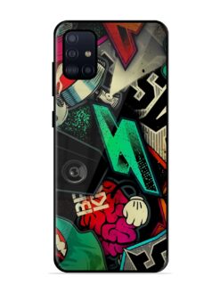 Graffiti Art Glossy Metal Phone Cover for Samsung Galaxy A51