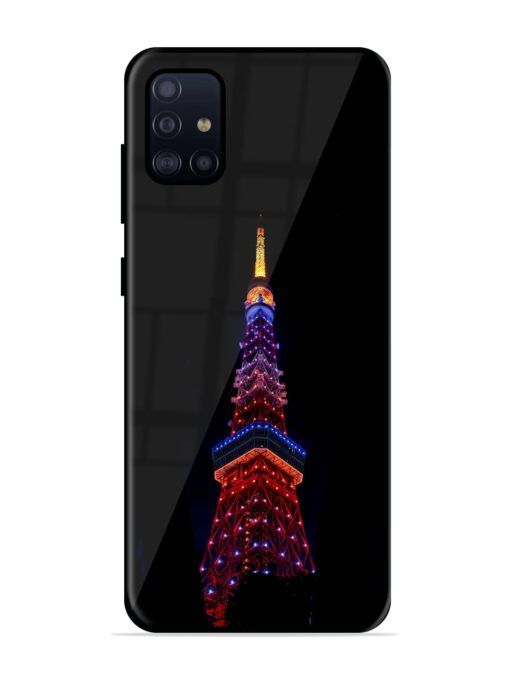 Eiffel Tower Night View Glossy Metal Phone Cover for Samsung Galaxy A51 Zapvi