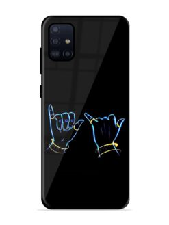 Symbolic Krishna Flute Glossy Metal Phone Cover for Samsung Galaxy A51