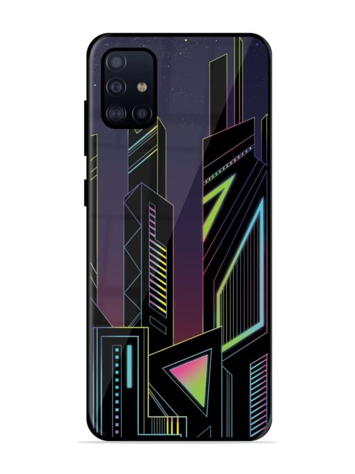 Neon Dreamscape Glossy Metal Phone Cover for Samsung Galaxy A51 Zapvi