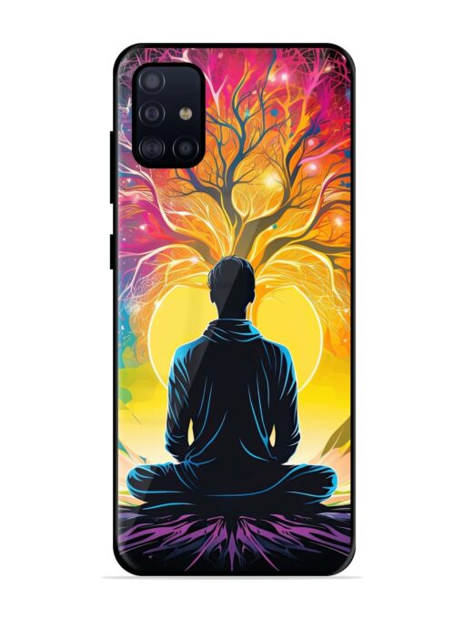 Mind Colourful Glossy Metal Phone Cover for Samsung Galaxy A51 Zapvi