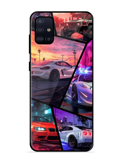 Ride In Pixels Glossy Metal Phone Cover for Samsung Galaxy A51 Zapvi