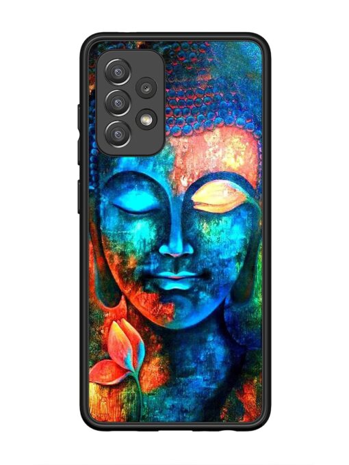 Buddha Painting Glossy Metal Phone Cover for Samsung Galaxy A52 (5G)