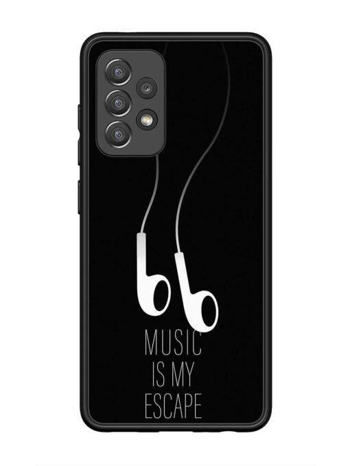 Music Is My Escape Glossy Metal Phone Cover for Samsung Galaxy A52 (5G) Zapvi