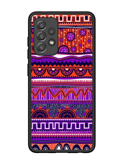 Ethnic Seamless Pattern Glossy Metal TPU Phone Cover for Samsung Galaxy A52 (5G)