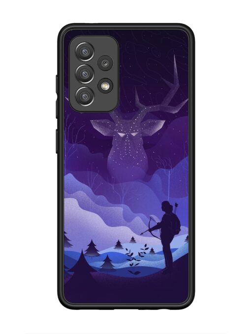 Deer Forest River Glossy Metal Phone Cover for Samsung Galaxy A52 (5G)