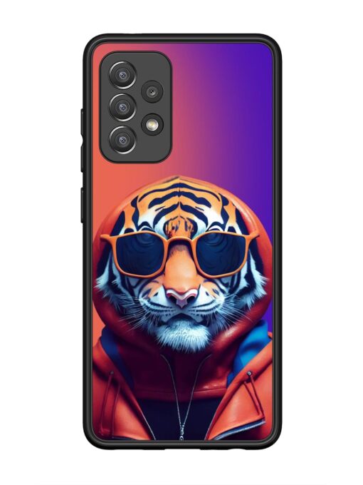 Tiger Animation Glossy Metal Phone Cover for Samsung Galaxy A52 (5G) Zapvi