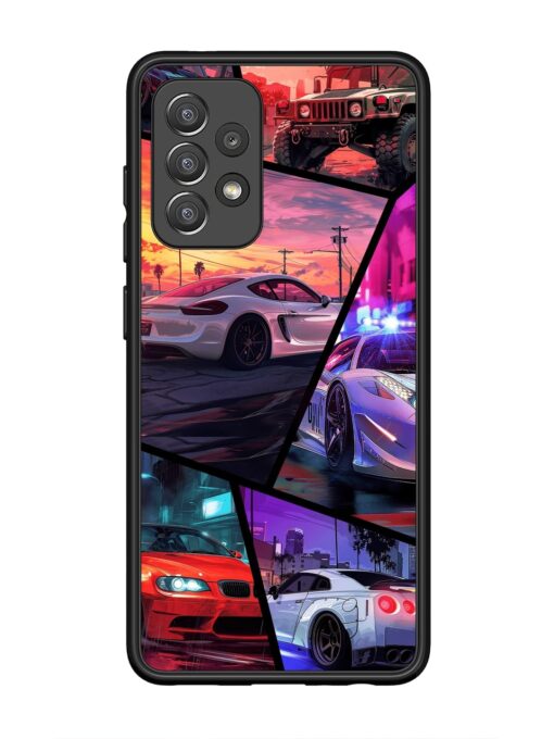 Ride In Pixels Glossy Metal Phone Cover for Samsung Galaxy A52 (5G) Zapvi