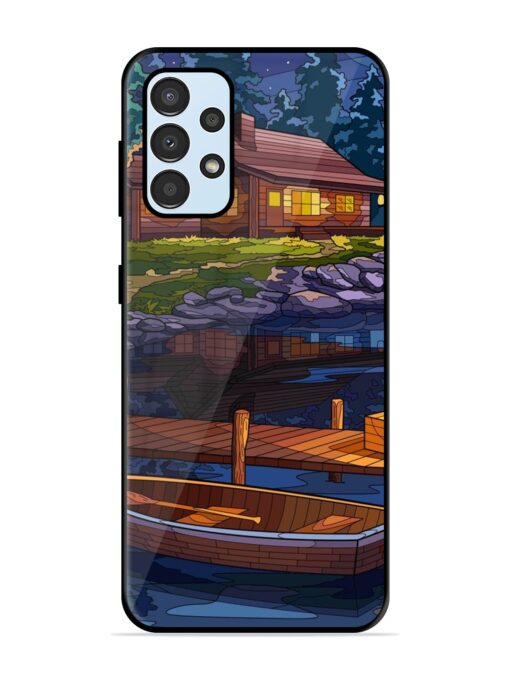 Village Night Scene Glossy Metal Phone Cover for Samsung Galaxy A52S (5G) Zapvi