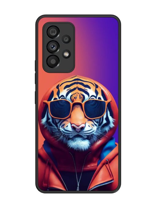 Tiger Animation Glossy Metal Phone Cover for Samsung Galaxy A53 (5G)