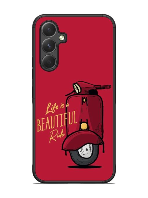 Life Is Beautiful Rides Glossy Metal Phone Cover for Samsung Galaxy A54 (5G)