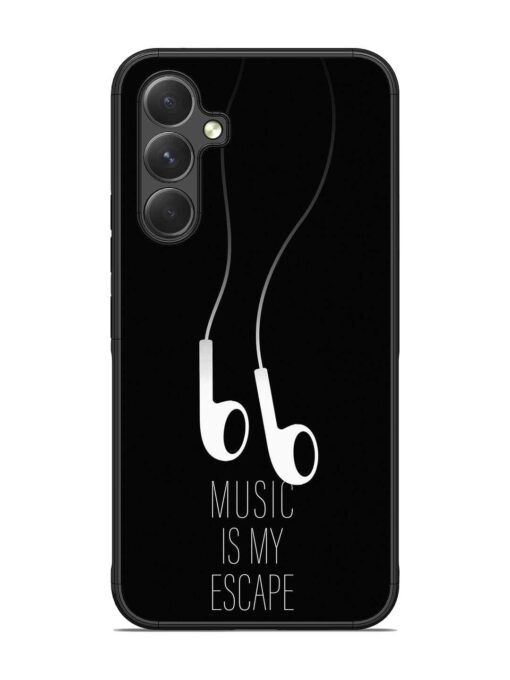 Music Is My Escape Glossy Metal Phone Cover for Samsung Galaxy A54 (5G) Zapvi