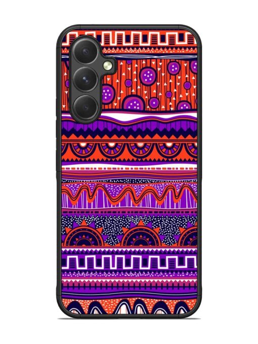 Ethnic Seamless Pattern Glossy Metal TPU Phone Cover for Samsung Galaxy A54 (5G) Zapvi