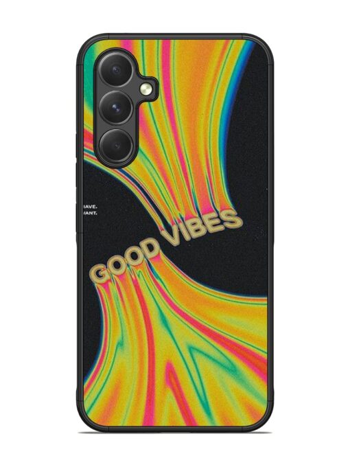 Good Vibes Glossy Metal Phone Cover for Samsung Galaxy A54 (5G) Zapvi