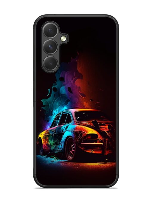 High Classic Car Art Glossy Metal Phone Cover for Samsung Galaxy A54 (5G)