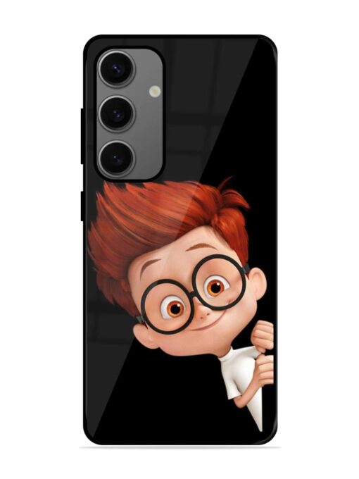 Smart Boy Cartoon Glossy Metal Phone Cover for Samsung Galaxy A55 (5G)