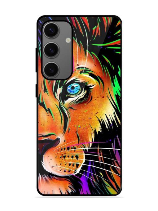 Colorful Lion Design Glossy Metal TPU Phone Cover for Samsung Galaxy A55 (5G) Zapvi