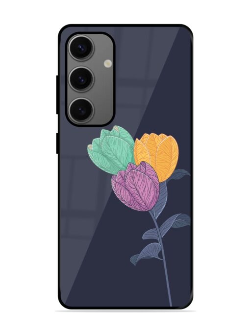 Flower Vector Glossy Metal Phone Cover for Samsung Galaxy A55 (5G)