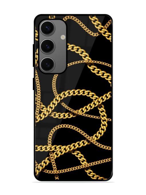 Decorative Golde Chain Glossy Metal Phone Cover for Samsung Galaxy A55 (5G)