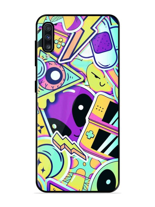 Scratch Art Glossy Metal Phone Cover for Samsung Galaxy A70 Zapvi