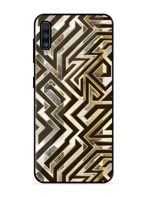 Technology Geometric Seamless Glossy Metal Phone Cover for Samsung Galaxy A70 Zapvi